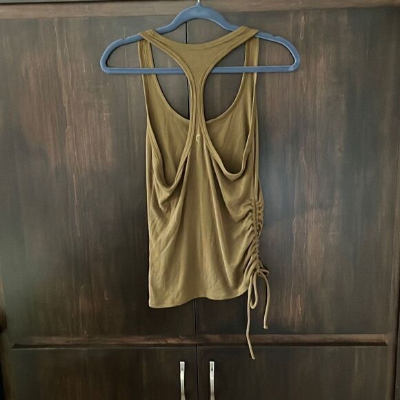 Zyia Vida ScrunchyOlive Green Racer Tank Medium - Picture 4 of 8